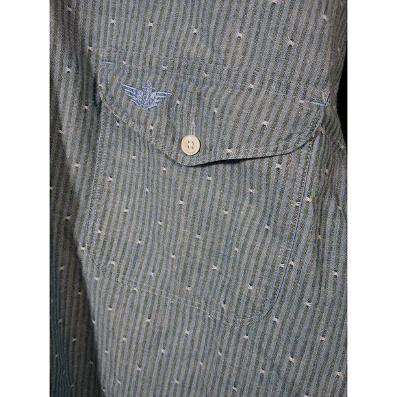 Vintage Dockers Men's Shirt Size XL Striped Button Down Long Sleeve Collared - Picture 6 of 12